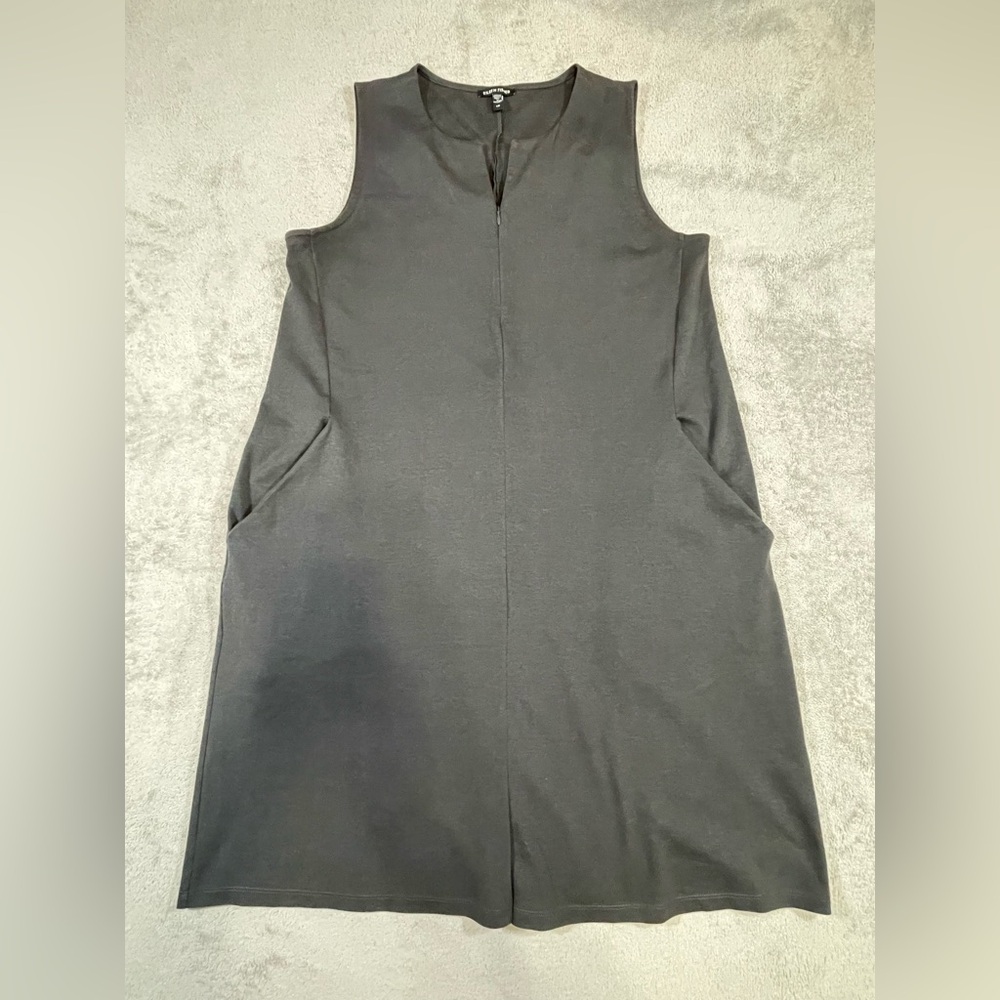 Eileen Fisher Cotton Blend Ponte Zip Dress, Slate Gray Classic